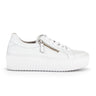 Gabor 200 Double Zip Platform Sneaker (Women) - Ice Nappa Athletic - Casual - Lace Up - The Heel Shoe Fitters