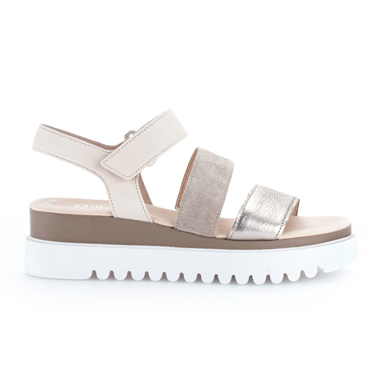 Gabor women wedge sandal white silver, 99,95 €