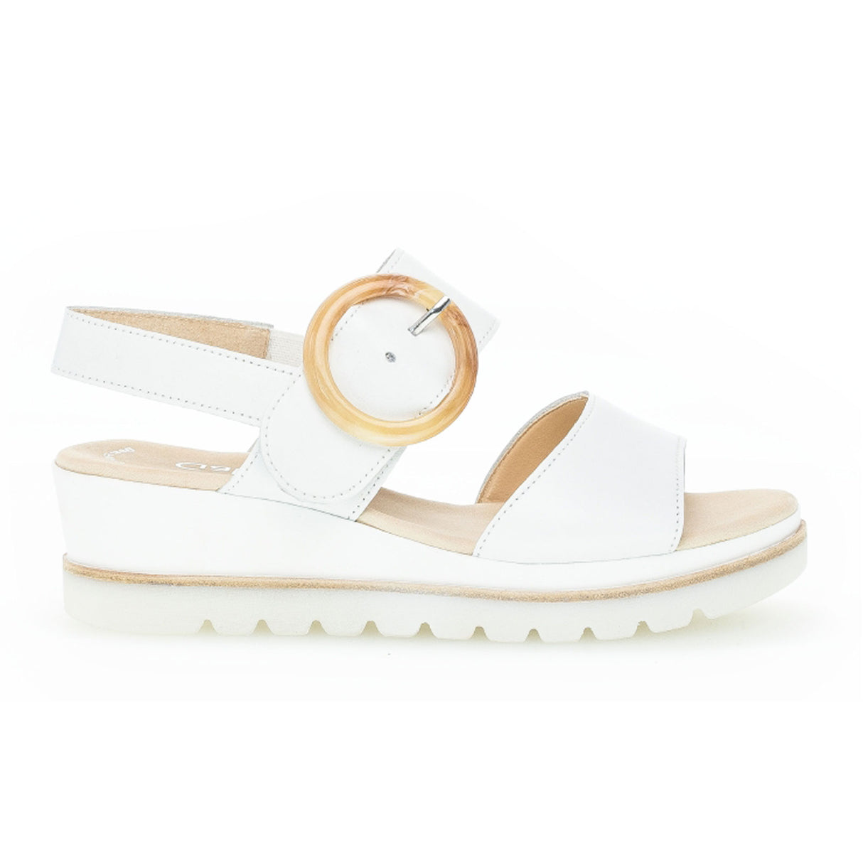 Gabor 24645-21 Slingback Platform Wedge Sandal (Women) - White Sandals - Heel/Wedge - The Heel Shoe Fitters