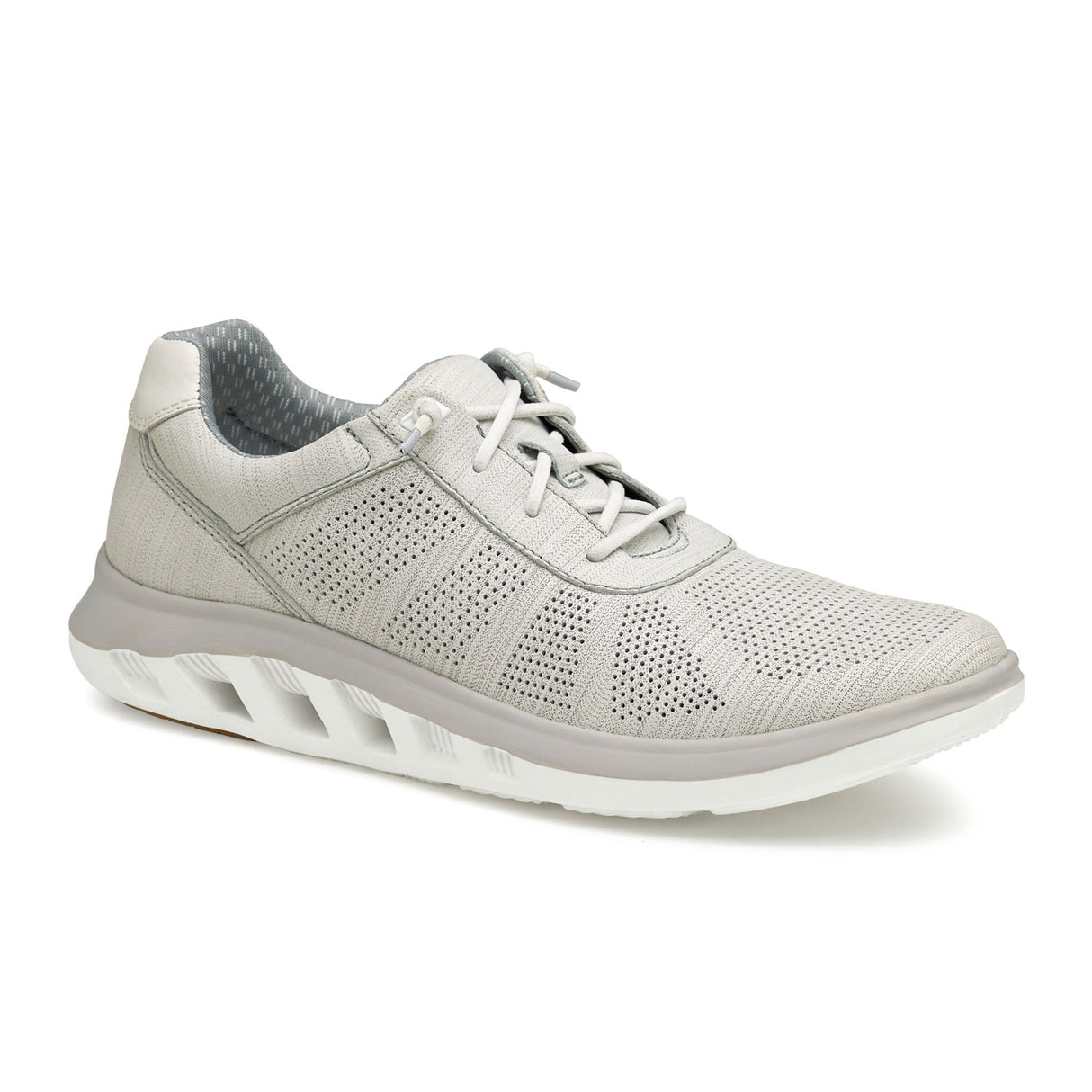 Johnston & Murphy Activate U-Throat Sneaker (Men) - White Breathable Full Grain Dress-Casual - Sneakers - The Heel Shoe Fitters