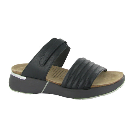 Naot Vesta Slide Sandal (Women) - Soft Black Leather Sandals - Slide - The Heel Shoe Fitters