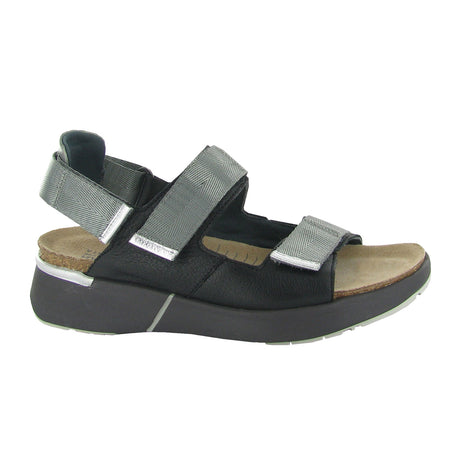 Naot Odyssey Active Sandal (Women) - Soft Black/Sterling/Soft Silver Sandals - Active - The Heel Shoe Fitters