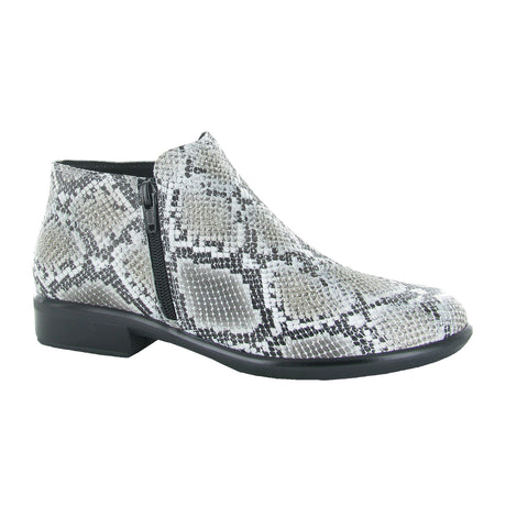 Naot Helm Ankle Boot (Women) - Gray Cobra Leather Boots - Fashion - Ankle Boot - The Heel Shoe Fitters