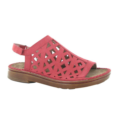 Naot Amadora Sling Sandal (Women) - Brick Red Nubuck Sandals - Backstrap - The Heel Shoe Fitters