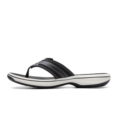 Clarks Breeze Sea Sandal (Women) - Black Synthetic Sandal - Thong - The Heel Shoe Fitters