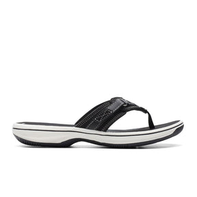 Clarks Breeze Sea Sandal (Women) - Black Synthetic Sandal - Thong - The Heel Shoe Fitters