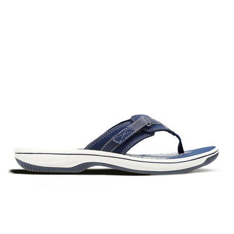 Clarks Breeze Sea Thong Sandal (Women) - Navy Synthetic Sandals - Thong - The Heel Shoe Fitters
