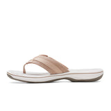 Clarks Breeze Sea Thong Sandal (Women) - Taupe Synthetic Sandals - Thong - The Heel Shoe Fitters