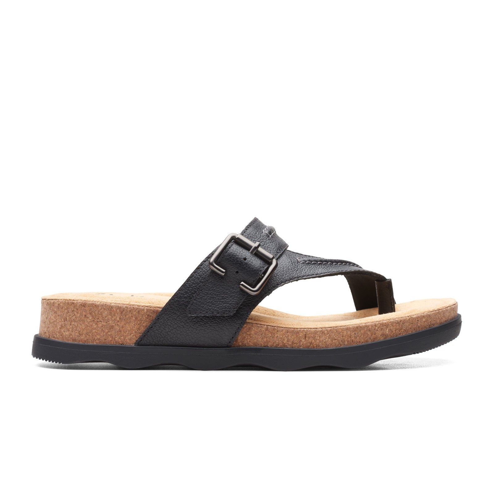 MEPHISTO CHARLY | Men Sandals Black Leather Crumpled Effect