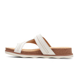 Clarks Brynn Madi Thong Sandal (Women) - White Leather Sandals - Thong - The Heel Shoe Fitters