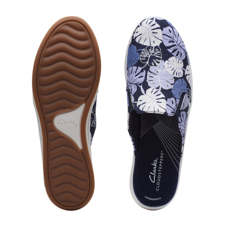 Clarks Breeze Shore Slide (Women) - Lavender Combi Dress-Casual - Slip Ons - The Heel Shoe Fitters