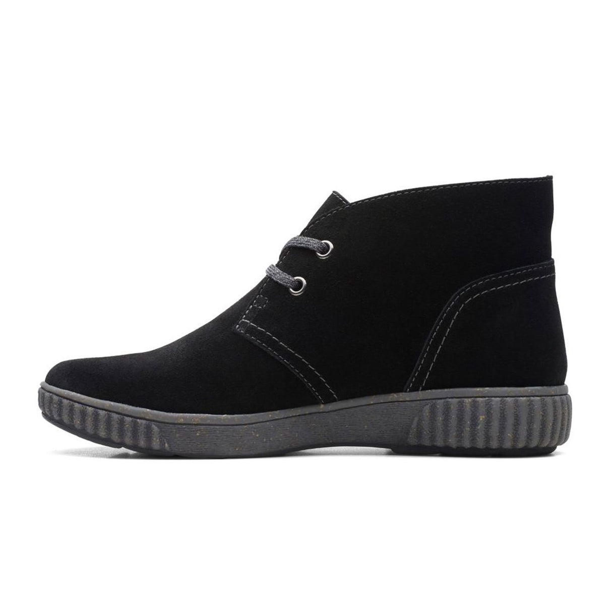 Clarks Magnolia Charm Ankle Boot (Women) - Black Suede Boots - Fashion - Ankle Boot - The Heel Shoe Fitters