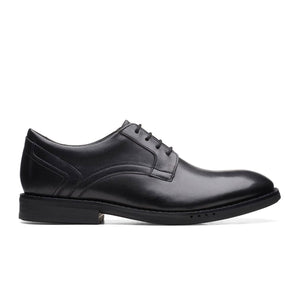 Clarks Un Hugh Lace Shoe (Men) - Black Leather Dress-Casual - Oxfords - The Heel Shoe Fitters