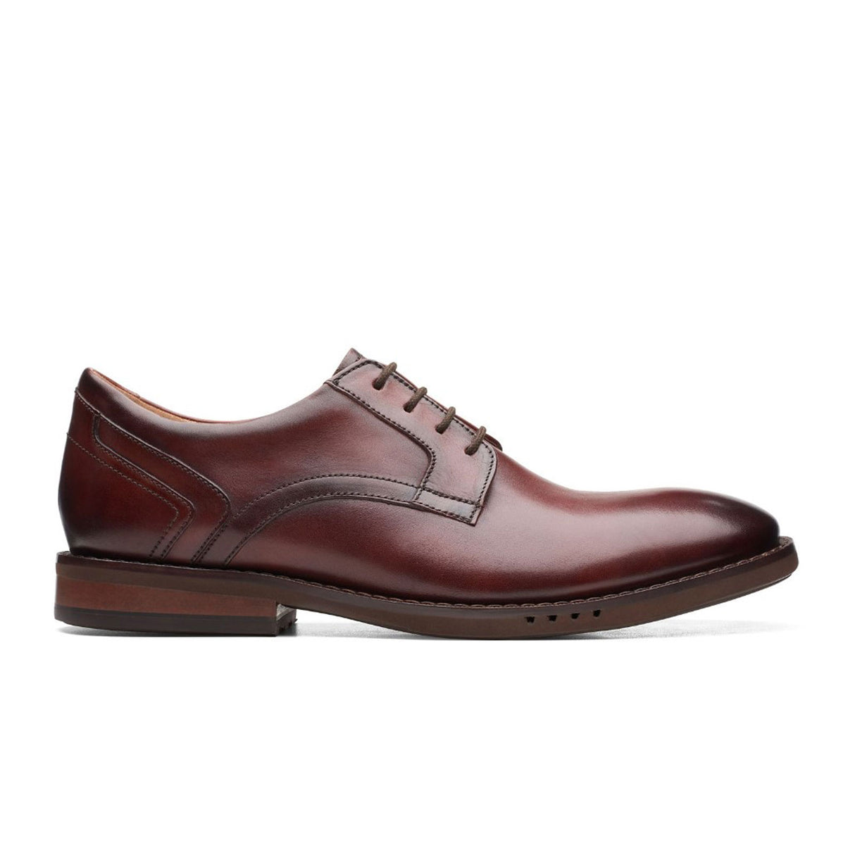Clarks Un Hugh Lace Oxford (Men) - Brown Leather Dress-Casual - Oxfords - The Heel Shoe Fitters