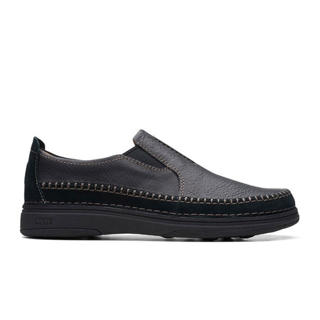 Clarks Nature 5 Walk Slip On Shoe (Men) - Black Combi Dress-Casual - Slip Ons - The Heel Shoe Fitters