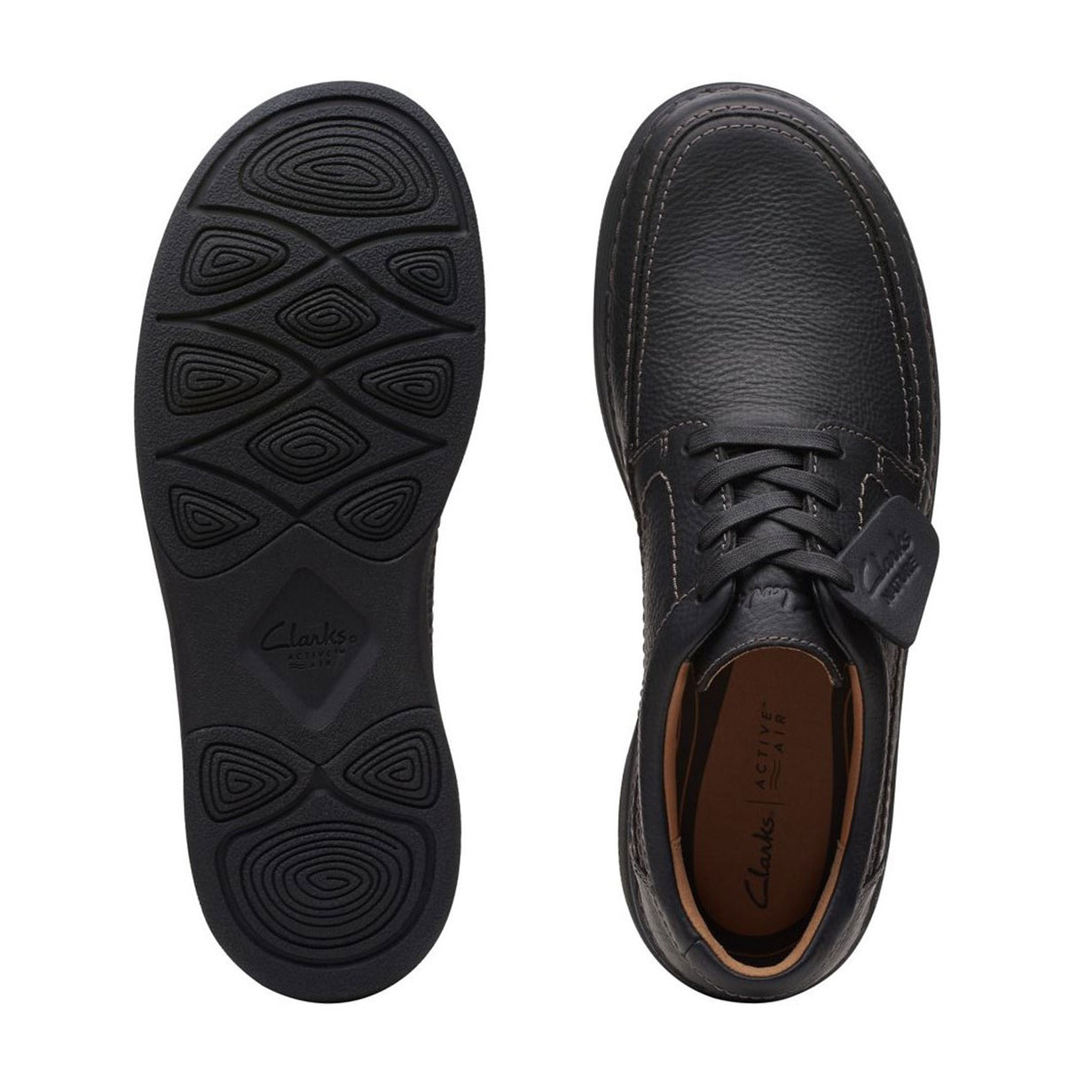 Clarks Nature 5 Lo Lace Up Shoe (Men) - Black Leather – The Heel