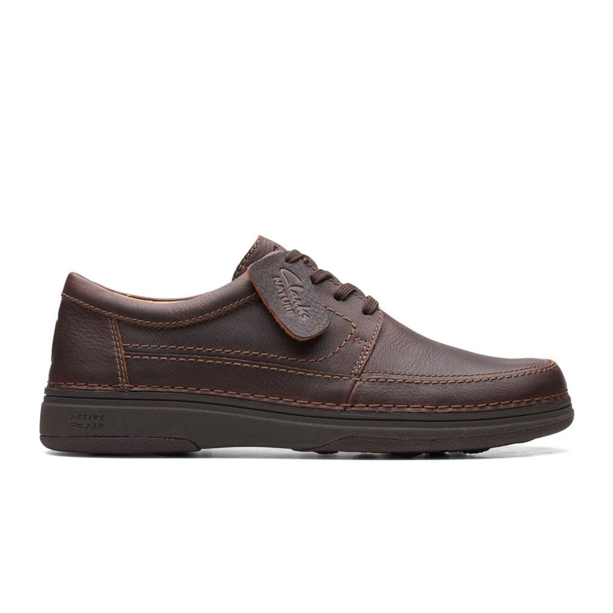 Clarks Men\'s Dark Brown Leather Lace-Up Oxfords with Black Panel Lace Up 100% Leather Brown Casual Shoes – SAYKI main image 3
