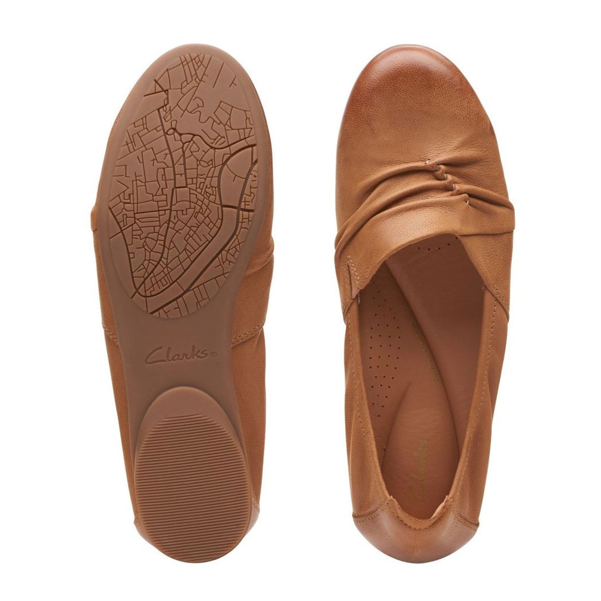 Clarks Rena Way Slip On Loafer (Women) - Tan Dress-Casual - Flats - The Heel Shoe Fitters