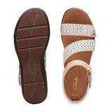 Clarks Kitly Way Backstrap Sandal (Women) - White Leather Sandals - Backstrap - The Heel Shoe Fitters