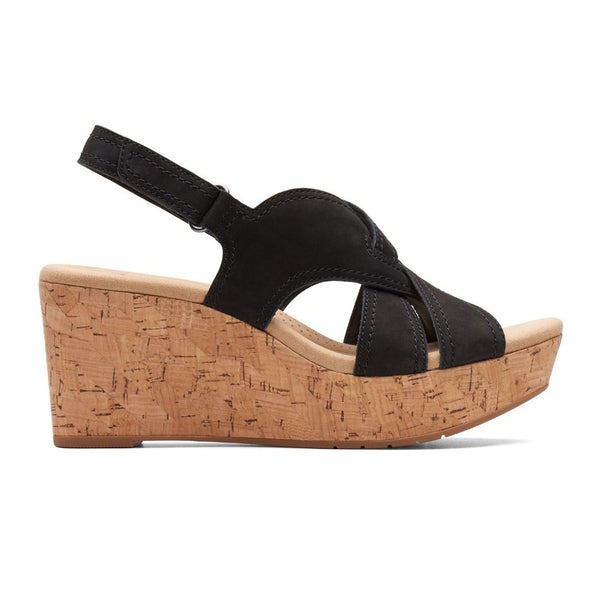 Clarks Collection Soft Cushion Cork Wedge Sandals