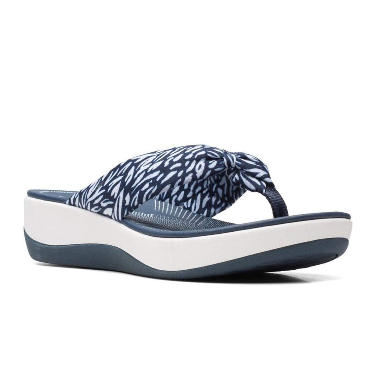 Clarks Arla Glison Thong Sandal (Women) - Navy Abstract Sandals - Thong - The Heel Shoe Fitters