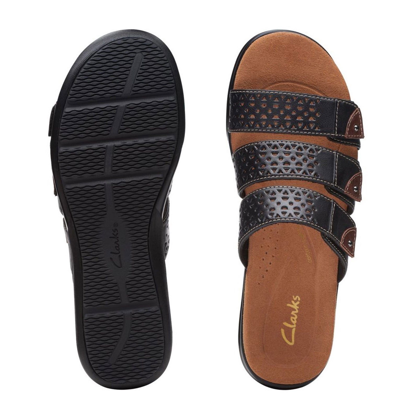 Clarks sandals wide sale