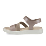 ECCO Flowt 2 Band Backstrap Sandal (Women) - Grey Rose Metallic Sandals - Backstrap - The Heel Shoe Fitters