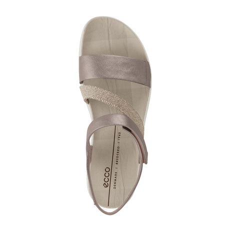 ECCO Flowt 2 Band Backstrap Sandal (Women) - Grey Rose Metallic Sandals - Backstrap - The Heel Shoe Fitters