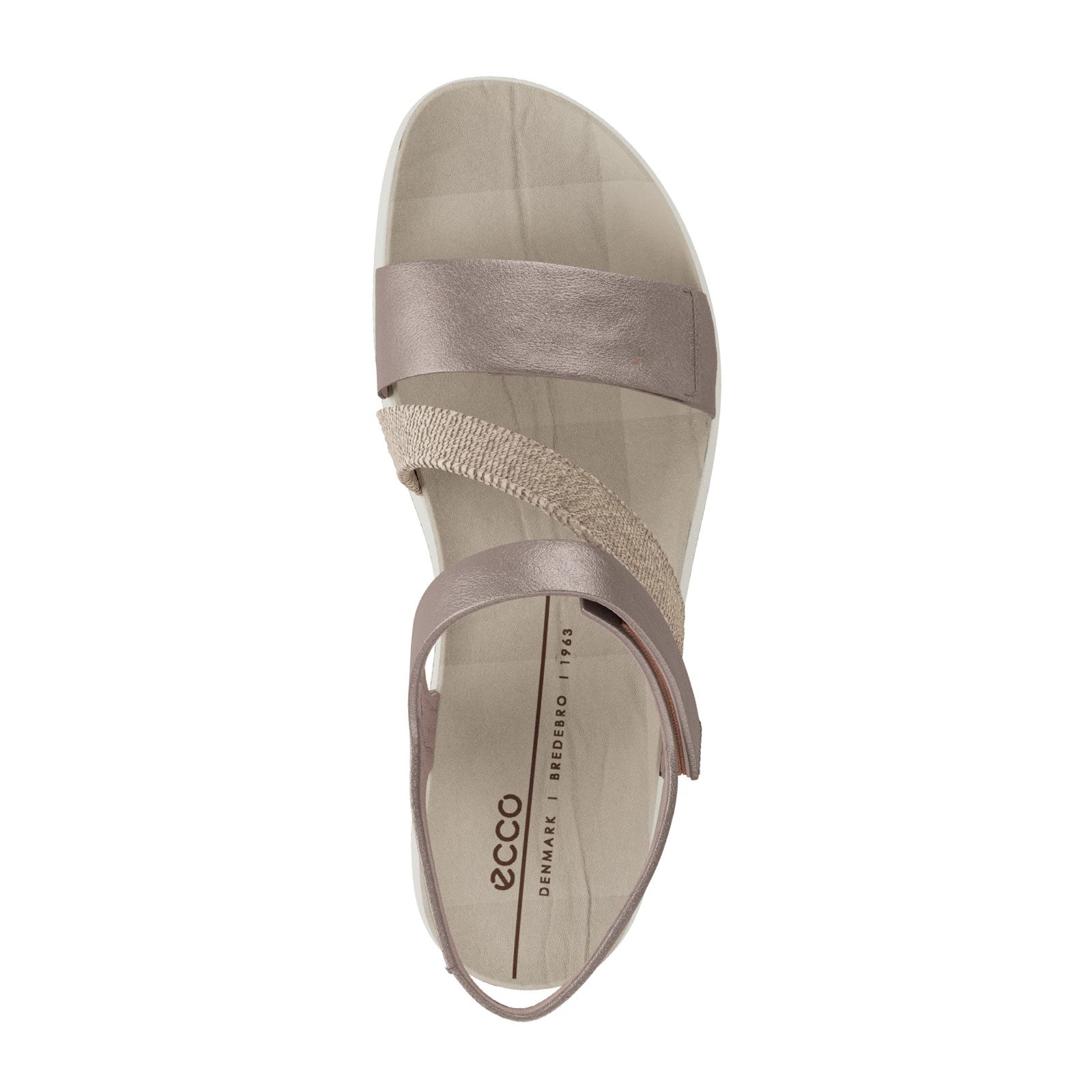Putte Tæller insekter kompensation Ecco Flowt 2 Band Backstrap Sandal (Women) - Grey Rose Metallic - The Heel  Shoe Fitters