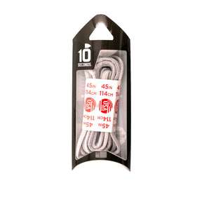 10 Seconds Athletic Oval Shoelace - Classic Grey Accessories - Shoe Laces - The Heel Shoe Fitters