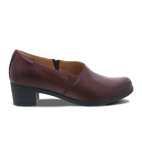 Dansko Camdyn Slip On (Women) - Wine Burnished Nubuck Dress-Casual - Heels - The Heel Shoe Fitters