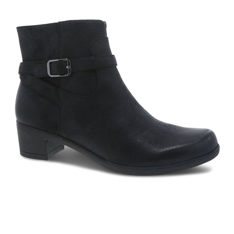 Dansko Cagney Ankle Boot (Women) - Black Burnished Suede Boots - Fashion - Mid Boot - The Heel Shoe Fitters