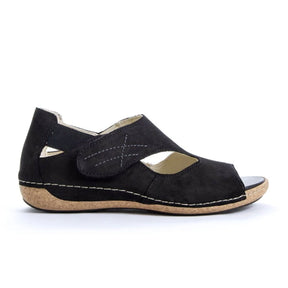 Waldlaufer Bailey 342004 Backstrap Sandal (Women) - Black Sandal - Backstrap - The Heel Shoe Fitters
