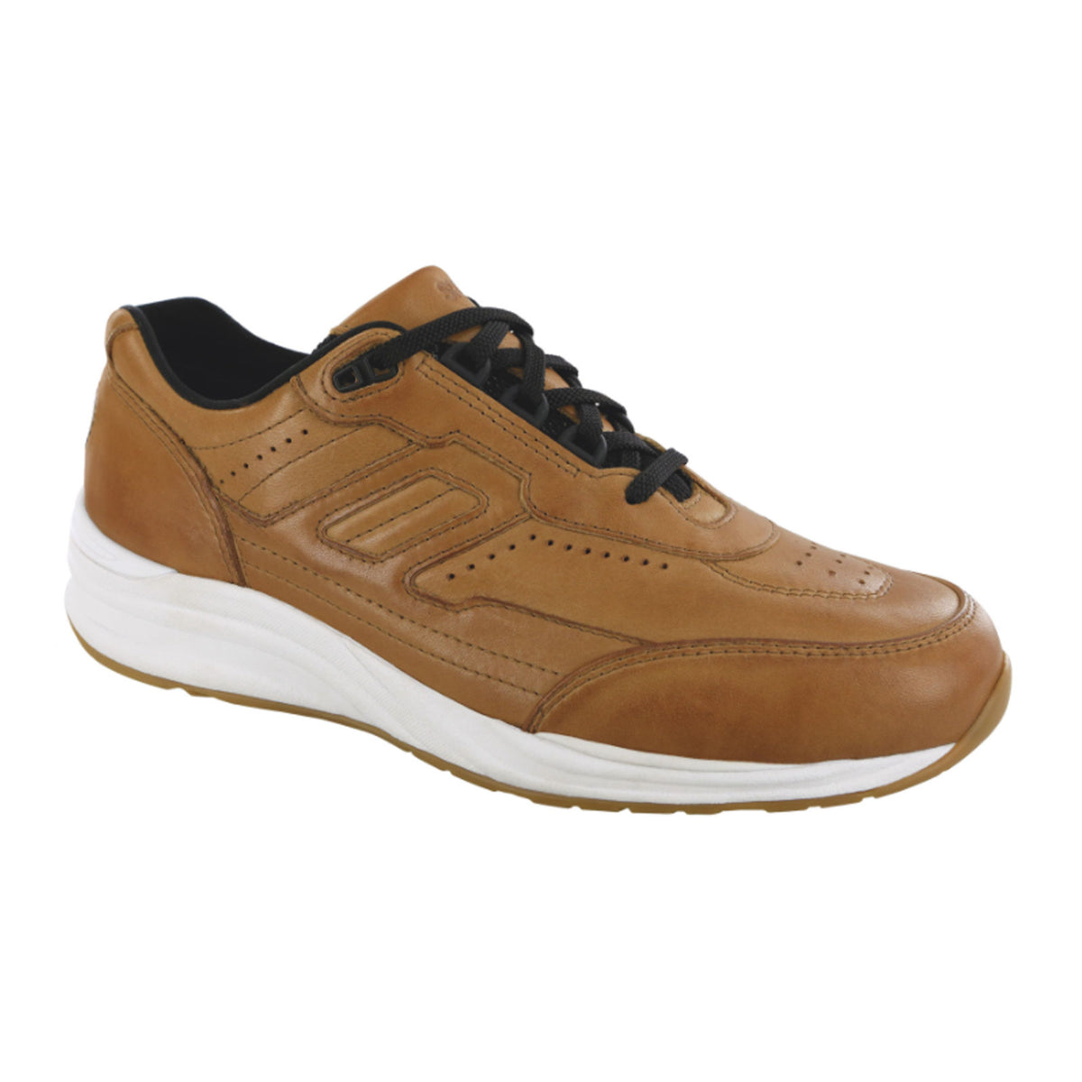 SAS Mens 8 N Narrow Walking Shoes Brown Leather Lace Up Comfort Sneakers Low Top SAS High Street - Men main image 2