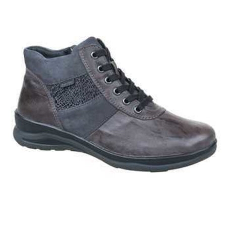 Fidelio Mikayla Wide Ankle Boot (Women) - Pewter/Combi Boots - Fashion - Ankle Boot - The Heel Shoe Fitters