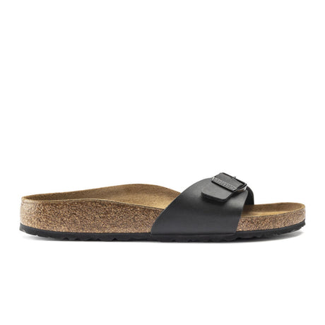 Birkenstock Madrid Narrow (Women) - Black Birko-Flor Sandals - Slide - The Heel Shoe Fitters