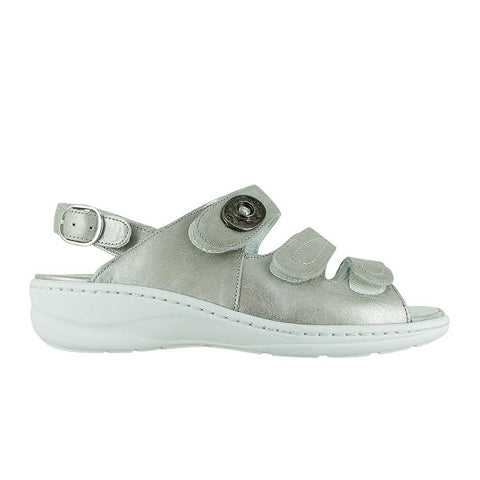 Waldlaufer Zander 408002 Backstrap Sandal (Women) - Silver Sandals - Backstrap - The Heel Shoe Fitters