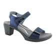 Naot Intact Heeled Sandal (Women) - Supreme Navy Velvet/Polar Leather Sandals - Heel/Wedge - The Heel Shoe Fitters