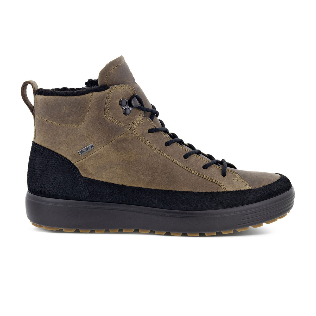 ECCO Soft 7 Tred Winter Boot (Men) - Black/Navajo Brown Boots - Winter - Mid Boot - The Heel Shoe Fitters