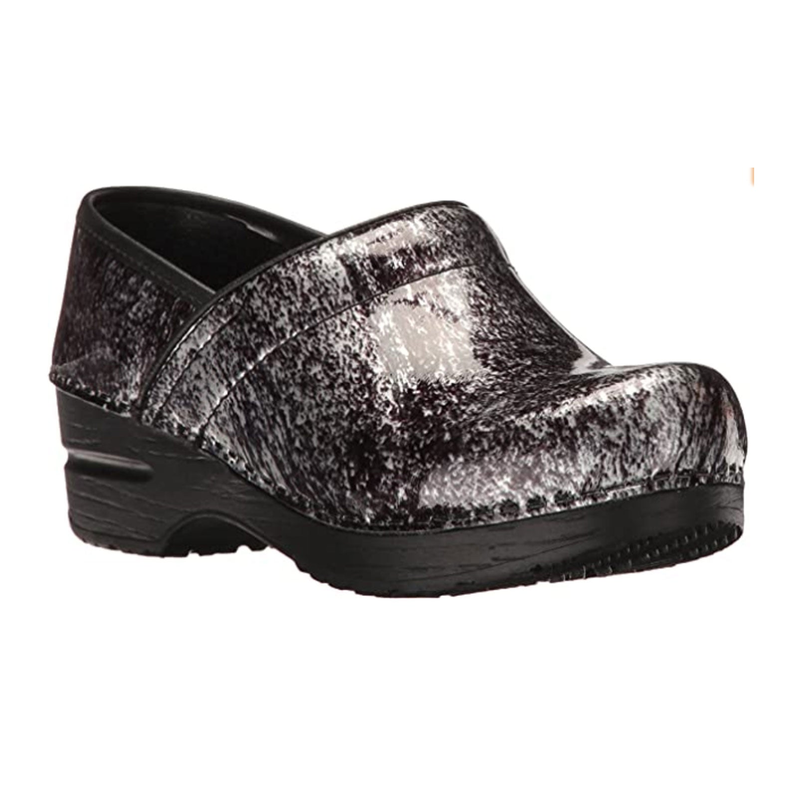 Sanita Professional Pearlized Marble Clog (Women) - Black Dress-Casual - Clogs & Mules - The Heel Shoe Fitters