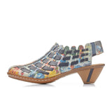Rieker 46778-91 Sina Heeled Sandal (Women) - Ice-Multi/Ozean Dress-Casual - Heels - The Heel Shoe Fitters