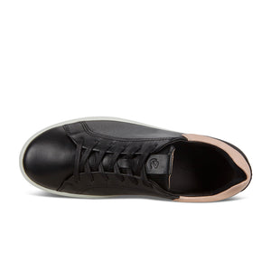 Ecco Soft 7 Street Sneaker (Women) - Black/Rose Dust Dress-Casual - Lace Ups - The Heel Shoe Fitters