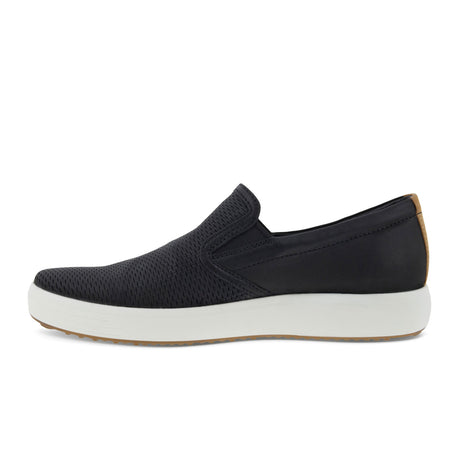 ECCO Soft 7 Slip On 2.0 (Men) - Black/Black/Lion Dress-Casual - Slip Ons - The Heel Shoe Fitters