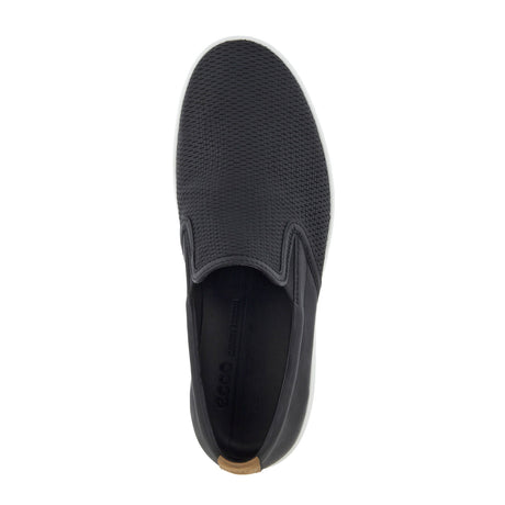 ECCO Soft 7 Slip On 2.0 (Men) - Black/Black/Lion Dress-Casual - Slip Ons - The Heel Shoe Fitters