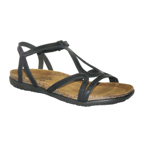 Naot Dorith Elegant Backstrap Sandal (Women) - Black Raven Leather Sandals - Backstrap - The Heel Shoe Fitters