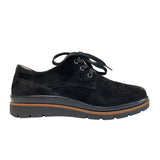 Fidelio Multistretch Harlow Lace Up (Women) - Black Nubuck Dress-Casual - Lace Ups - The Heel Shoe Fitters