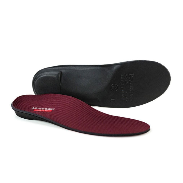 Powerstep Pinnacle Maxx Orthotic (Unisex) - Maroon/Charcoal Grey Accessories - Orthotics/Insoles - Full Length - The Heel Shoe Fitters