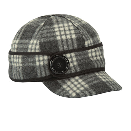 Stormy Kromer The Button Up (Women) - Charcoal/White Plaid Accessories - Headwear - The Heel Shoe Fitters