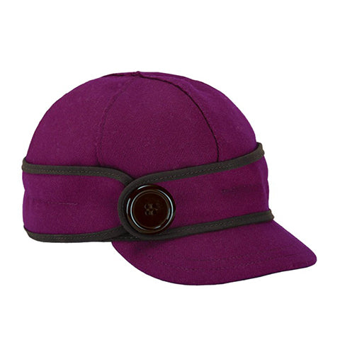 Stormy Kromer The Button Up (Women) - Raspberry Outerwear - Headwear - Brimmed Hat - The Heel Shoe Fitters