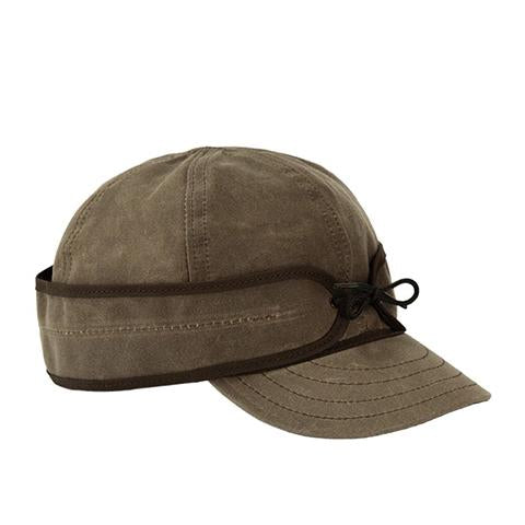 Stormy Kromer The Waxed Cotton Cap (Men) - Dark Oak Outerwear - Headwear - Brimmed Hat - The Heel Shoe Fitters